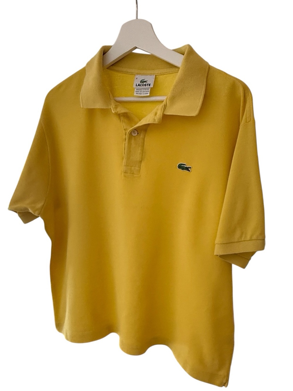 Lacoste Yellow Polo with Green Crocodile Logo